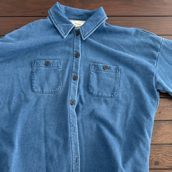 Madewell Blue Button-Up Denim Shirt size—L - Picture 8 of 14